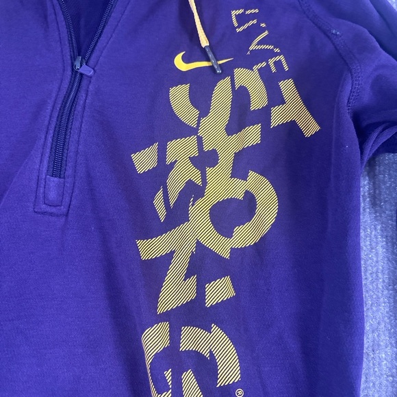 Purple and Yellow Hoodie Nike LIVESTRONG Dri-Fit Purple Hoodie – Women’s Small - Picture 2 of 4
